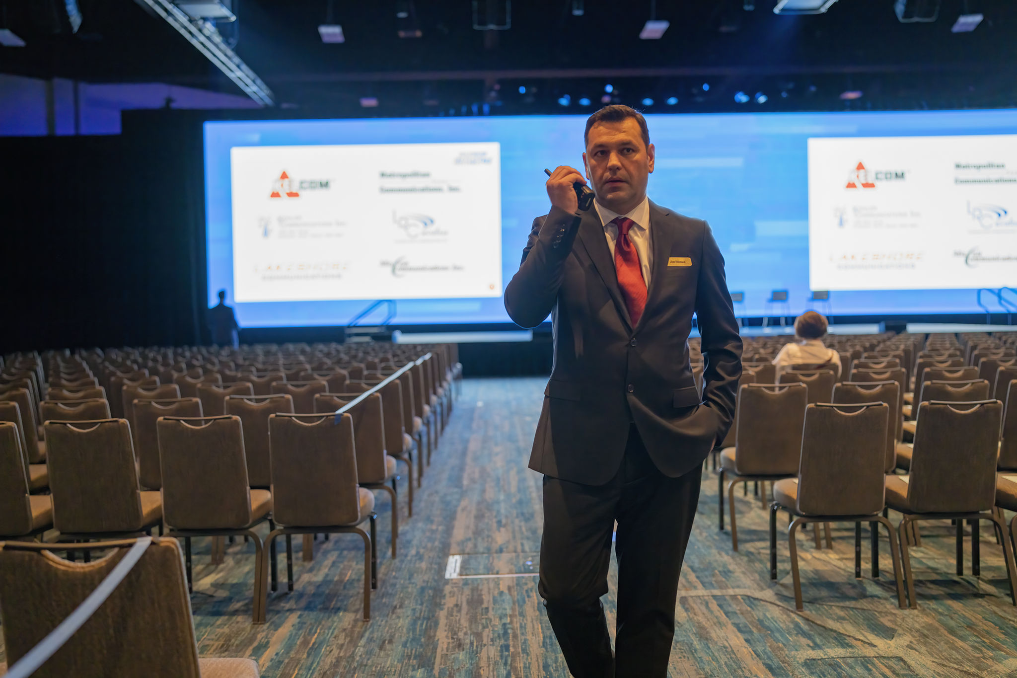 guy talking on a radio